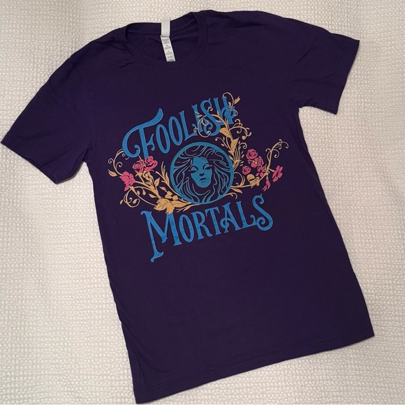 Disney Tops - Disney | Deep Purple Tee - Haunted Mansion Foolish Mortal